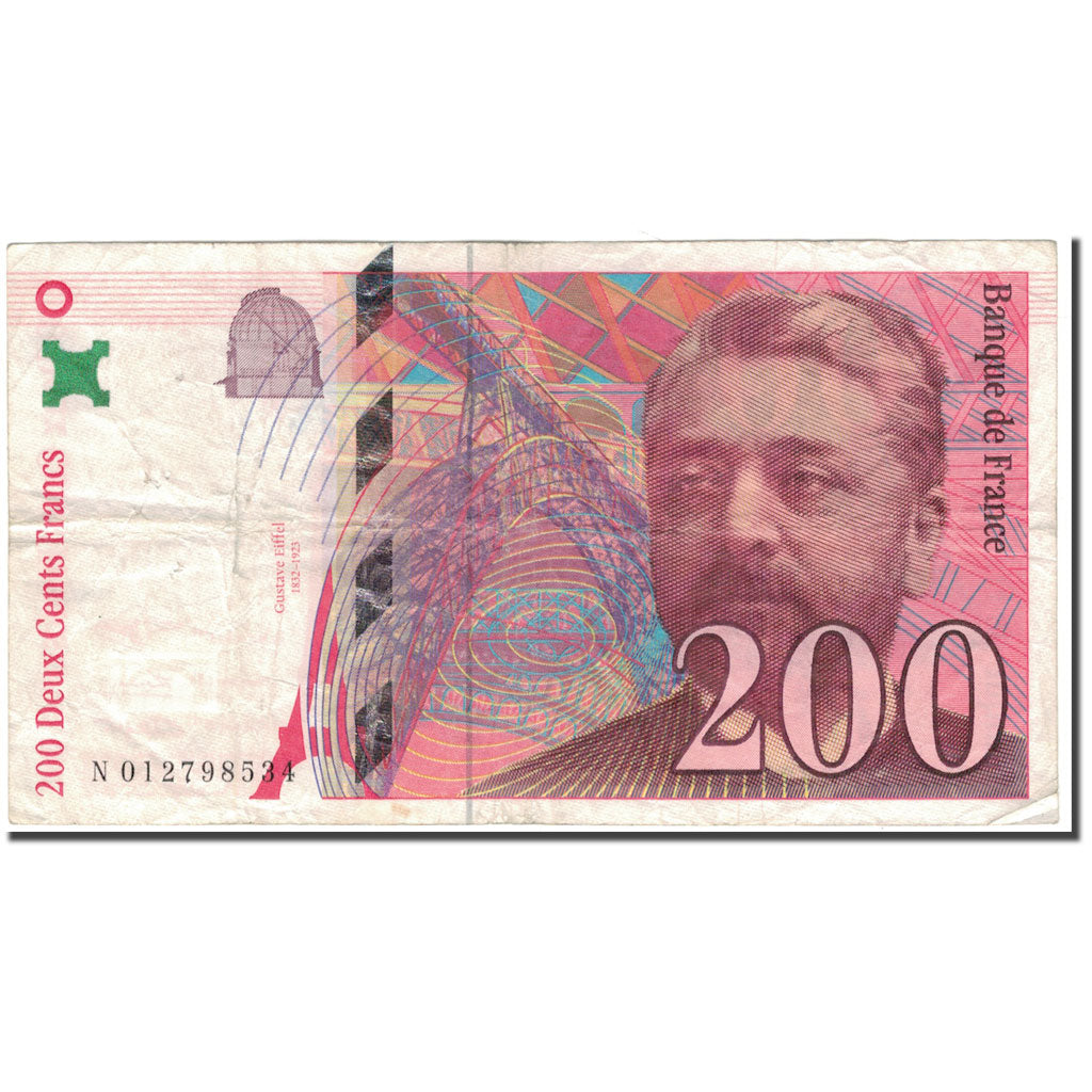 France, 200 Francs, Eiffel, 1996, VF(20-25), Fayette:75.2, KM:159a