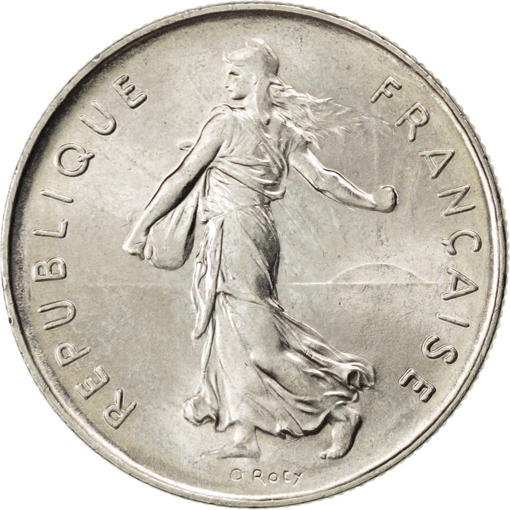 FRANCE, Semeuse, 5 Francs, 1989, Paris, KM #926a.1, MS(65-70), Nickel Clad...