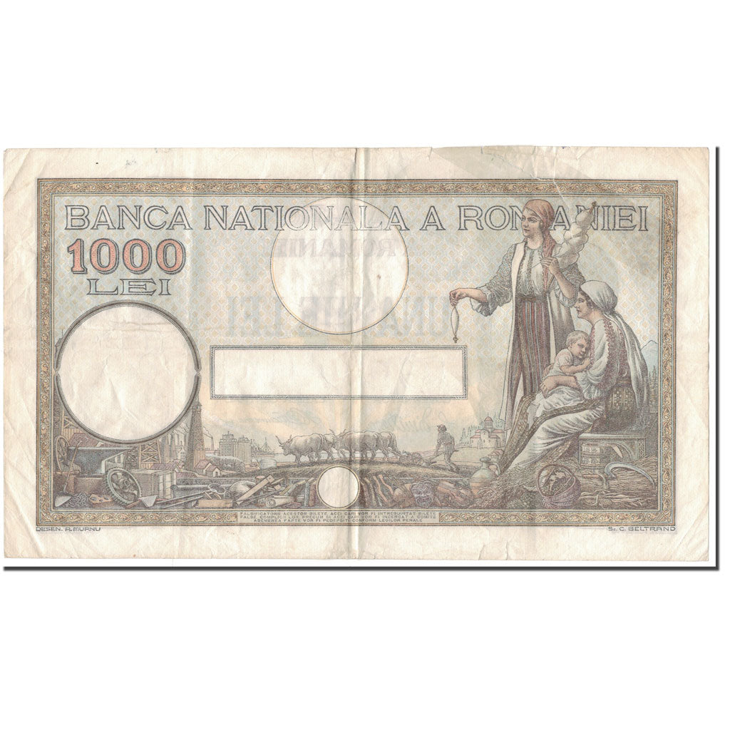 Banknote, Romania, 1000 Lei, 1934-03-15, KM:37a, VF(20-25)