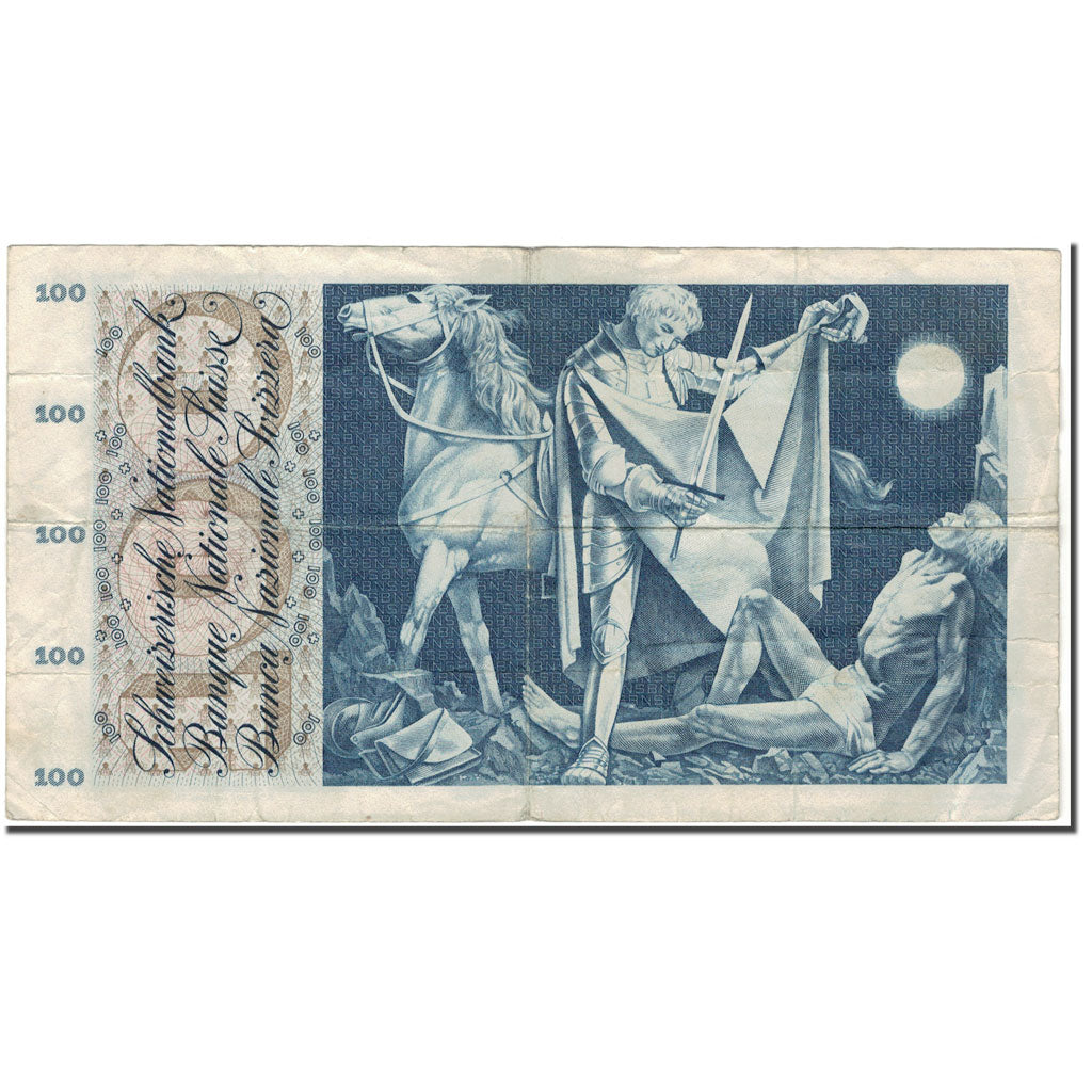 Banknote, Switzerland, 100 Franken, 1967-06-30, KM:49j, VF(20-25)