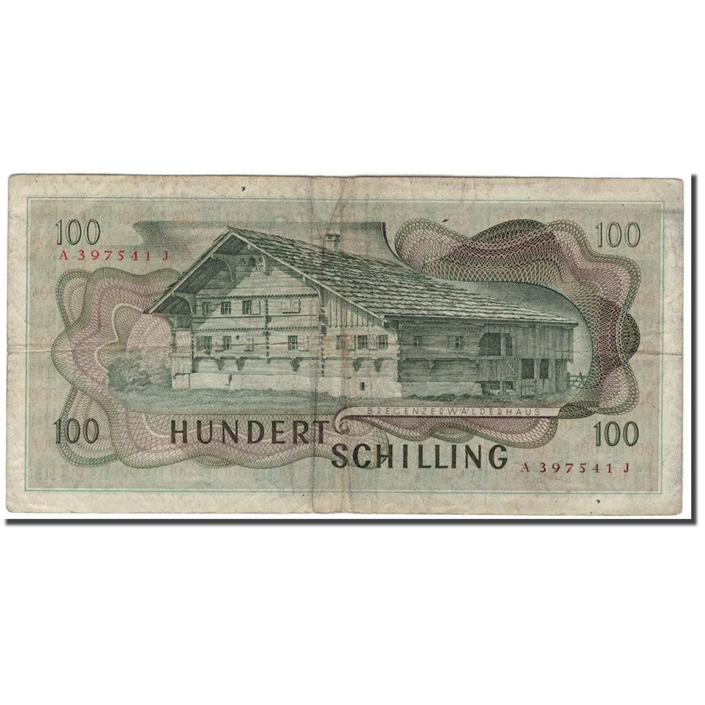 Banknote, Austria, 100 Schilling, 1969-01-02, KM:145a, VF(20-25)