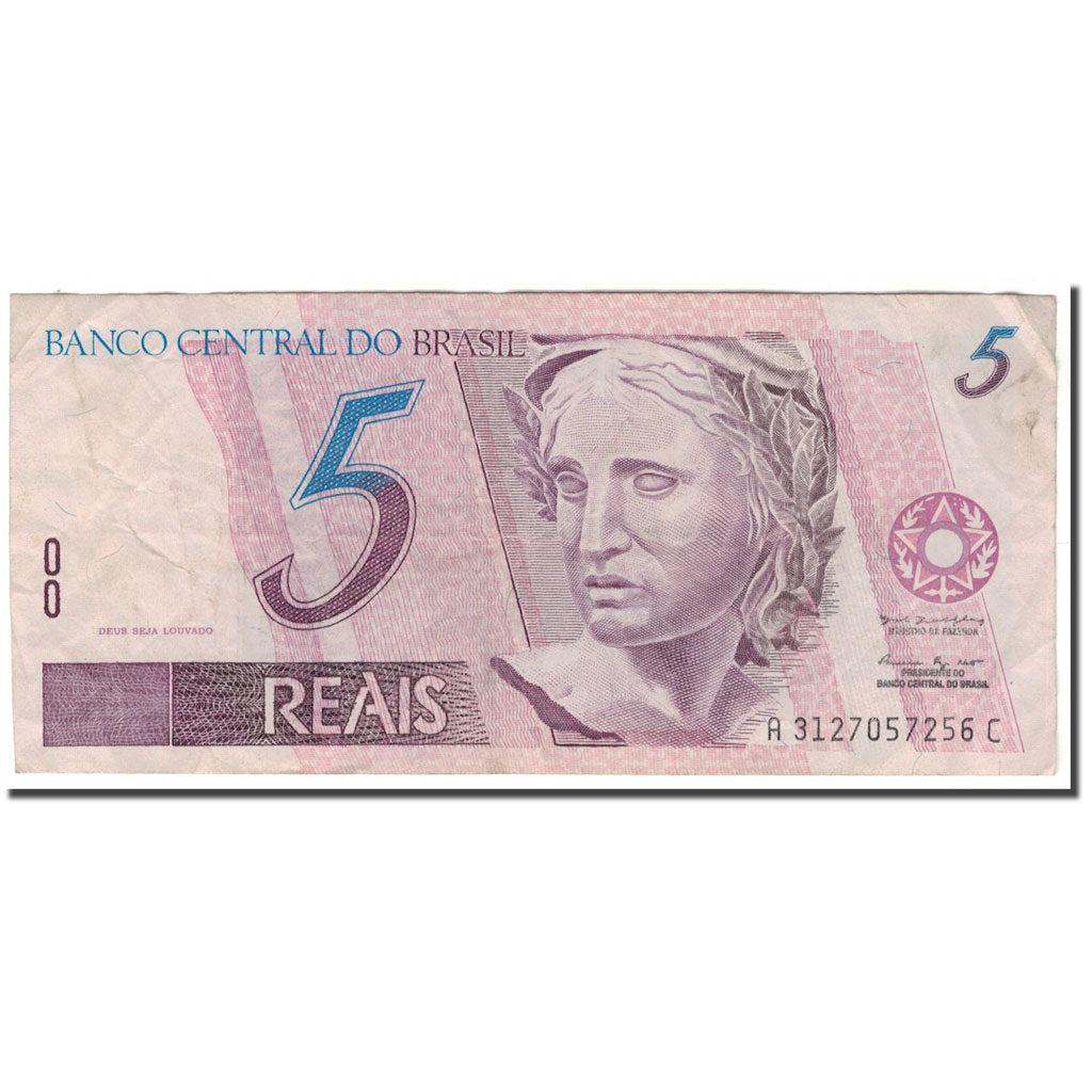 Banknote, Brazil, 5 Reais, KM:244Ae, VF(30-35)