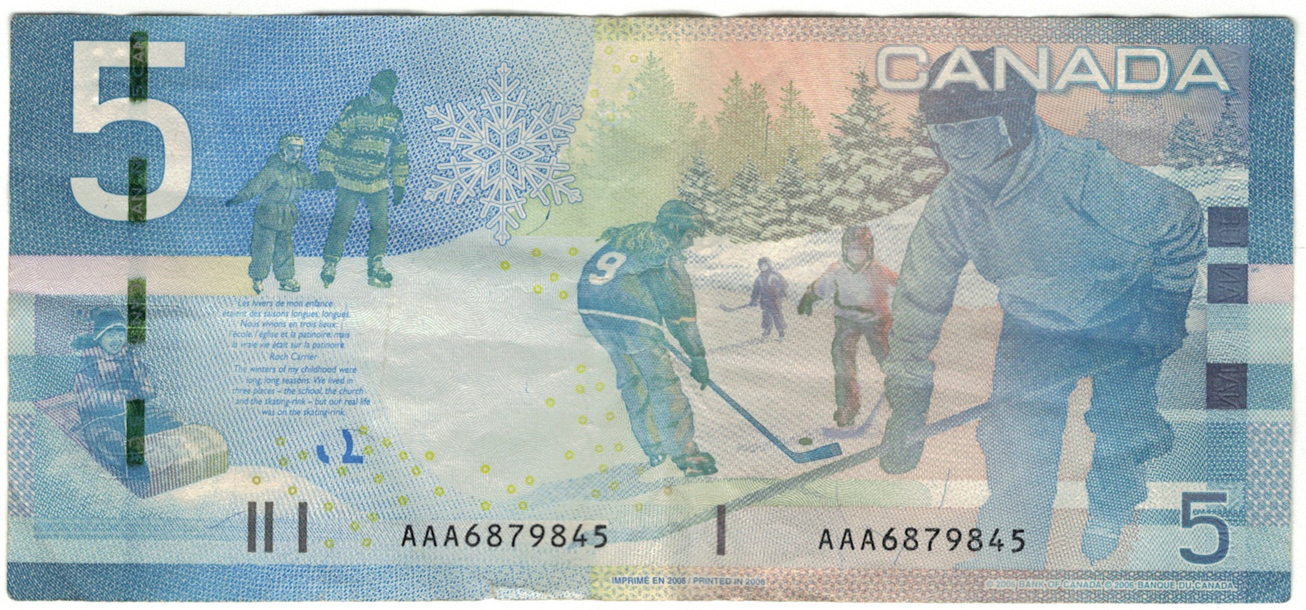 Billet, Canada, 5 Dollars, KM:101Ab, TTB