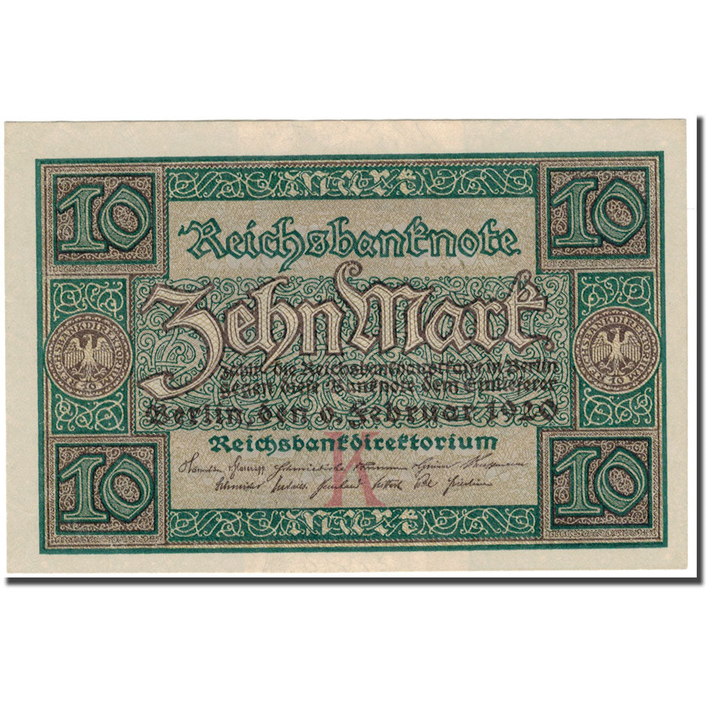 Banconote, Germania, 10 Mark, 1920, KM:67a, SPL