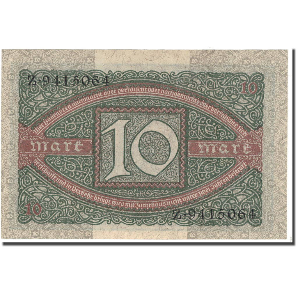 Banconote, Germania, 10 Mark, 1920, KM:67a, SPL