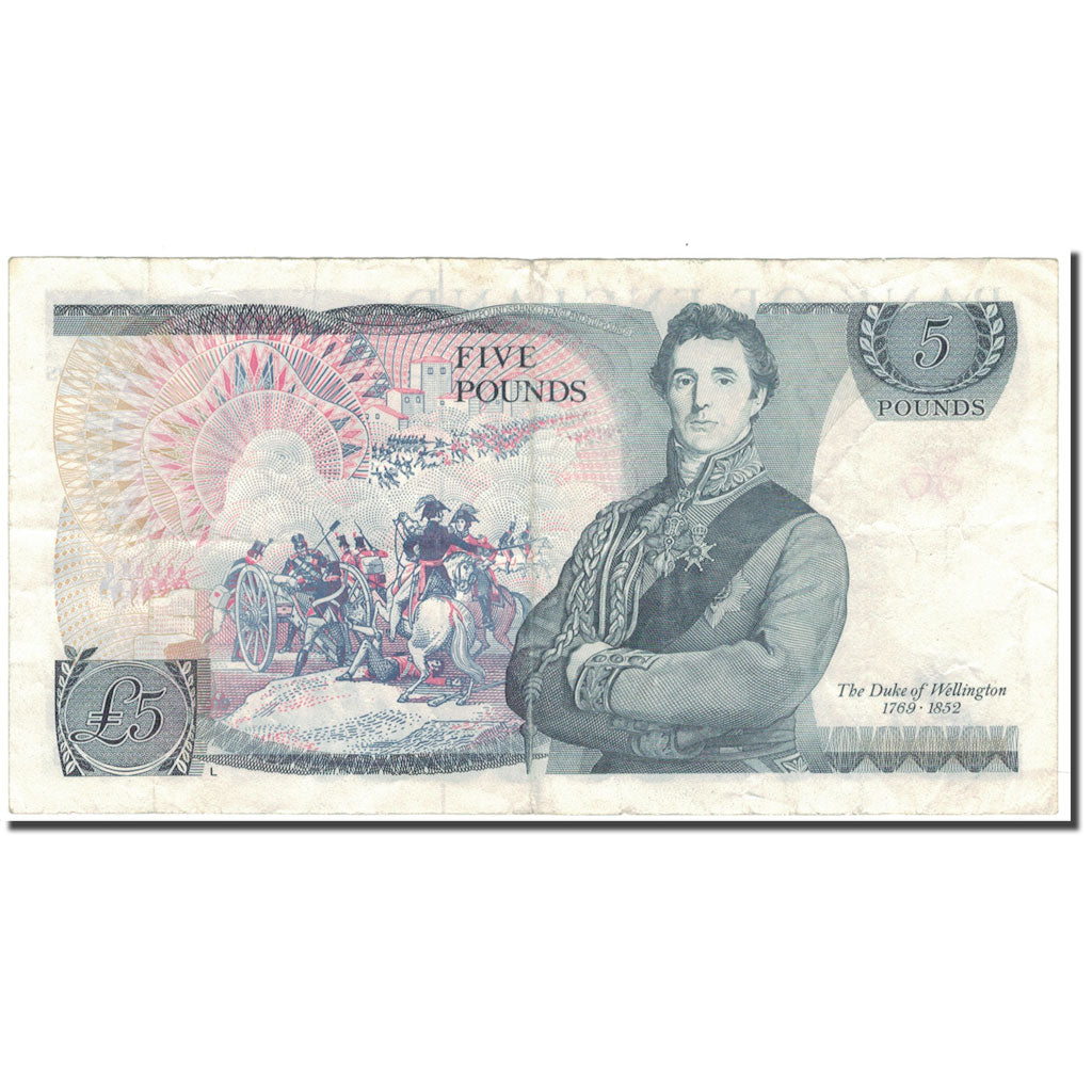 Nota, Grã-Bretanha, 5 Pounds, KM:378e, EF(40-45)