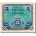 France, 5 Francs, Flag/France, 1944, EF(40-45), Fayette:17.1, KM:115a