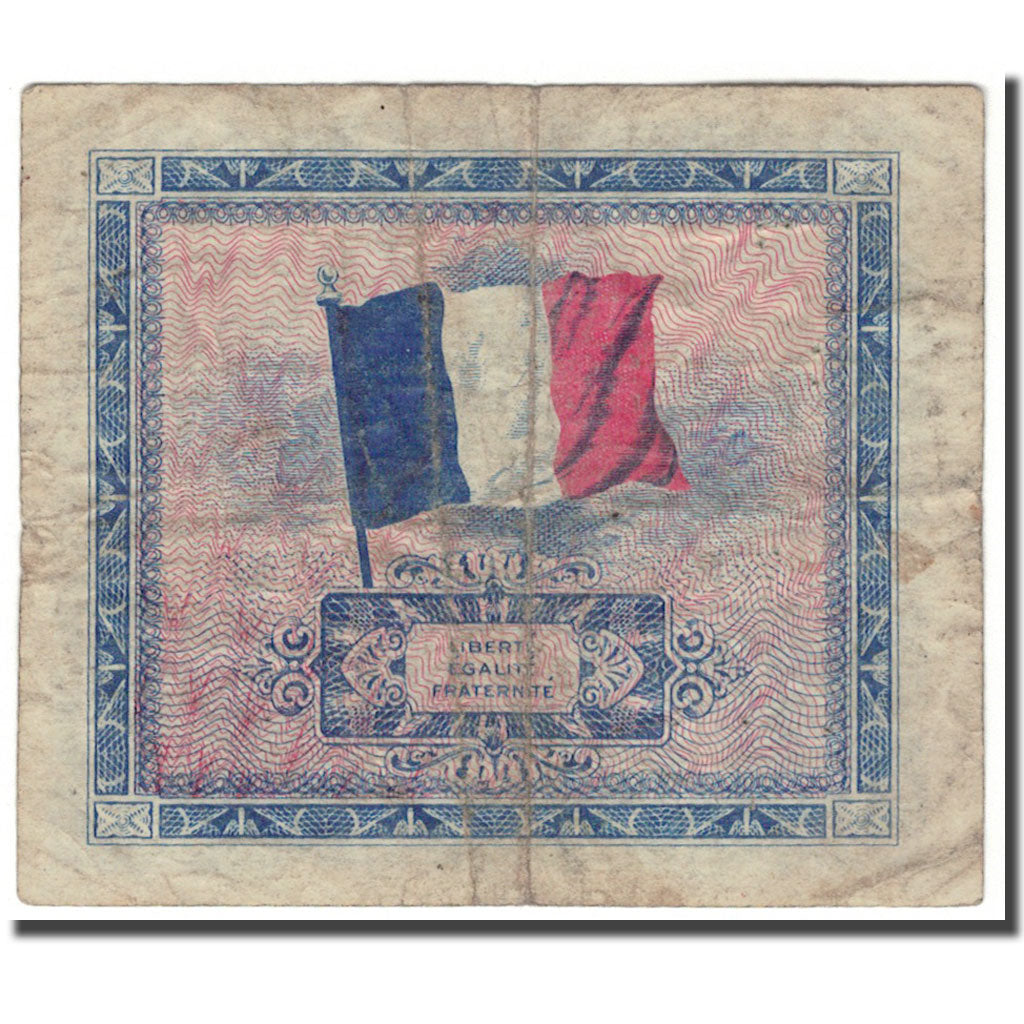 France, 5 Francs, Flag/France, 1944, VG(8-10), Fayette:17.1, KM:115a