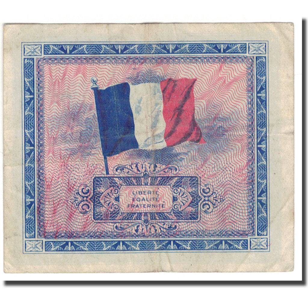 France, 2 Francs, Flag/France, 1944, VG(8-10), Fayette:16.01, KM:114a