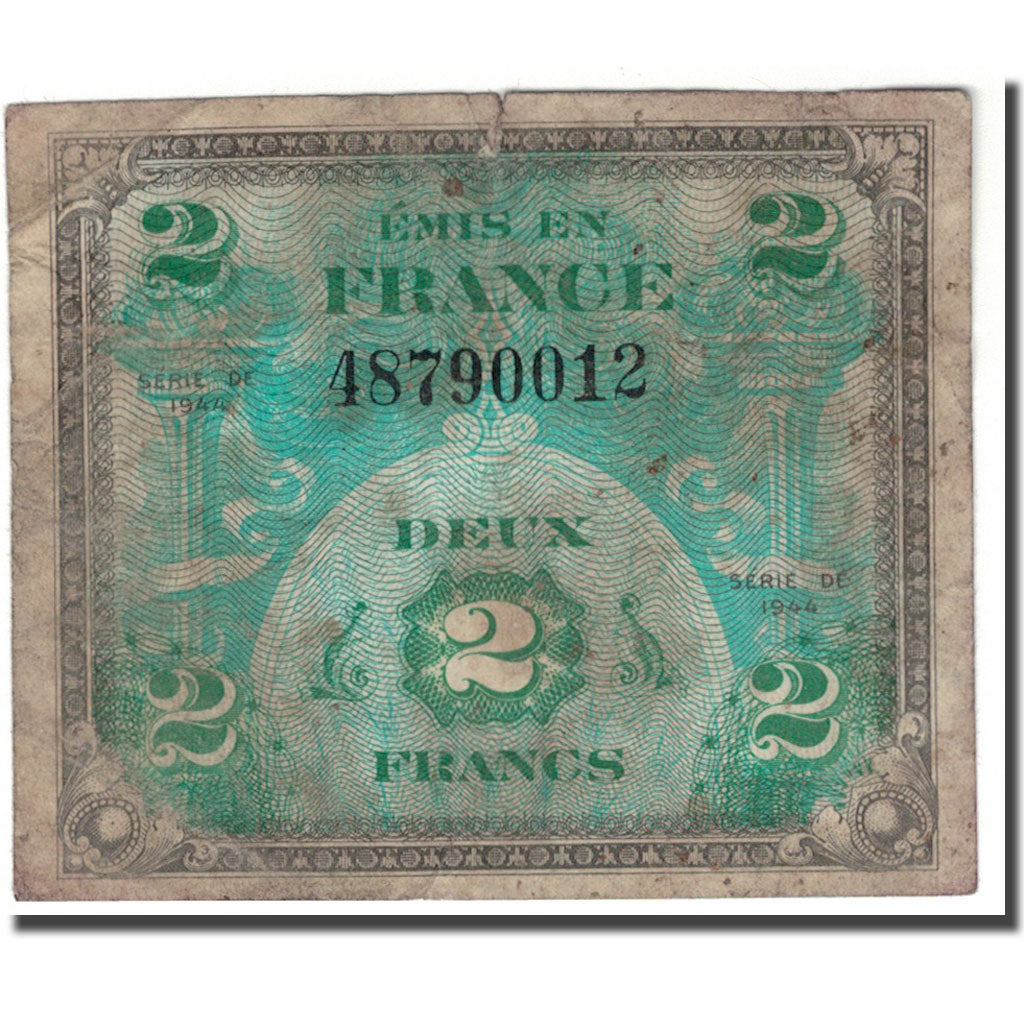 Frankreich, 2 Francs, Flag/France, 1944, SGE, Fayette:16.01, KM:114a