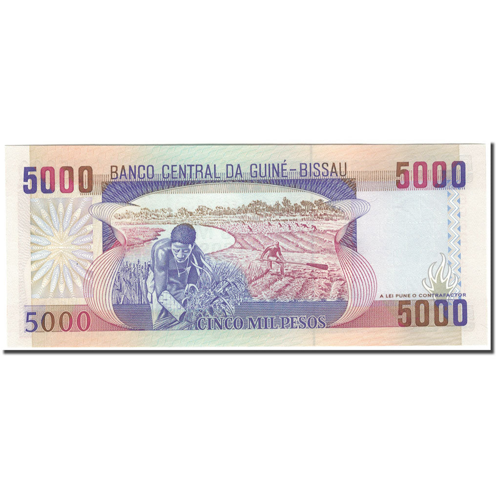 Banknote, Guinea-Bissau, 5000 Pesos, 1993-03-01, KM:14b, UNC(65-70)