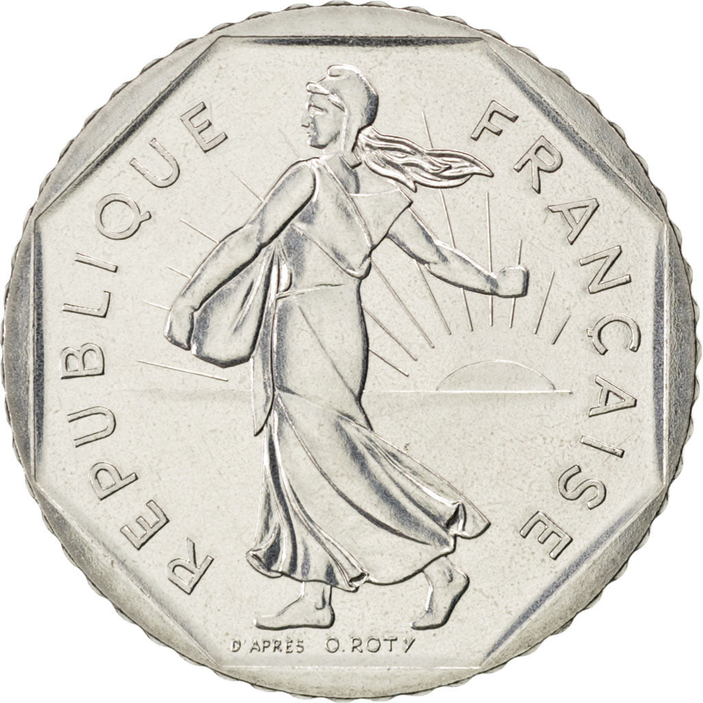 FRANCE, Semeuse, 2 Francs, 1982, KM #942.1, MS(65-70), Nickel, 26.5, Gadoury...