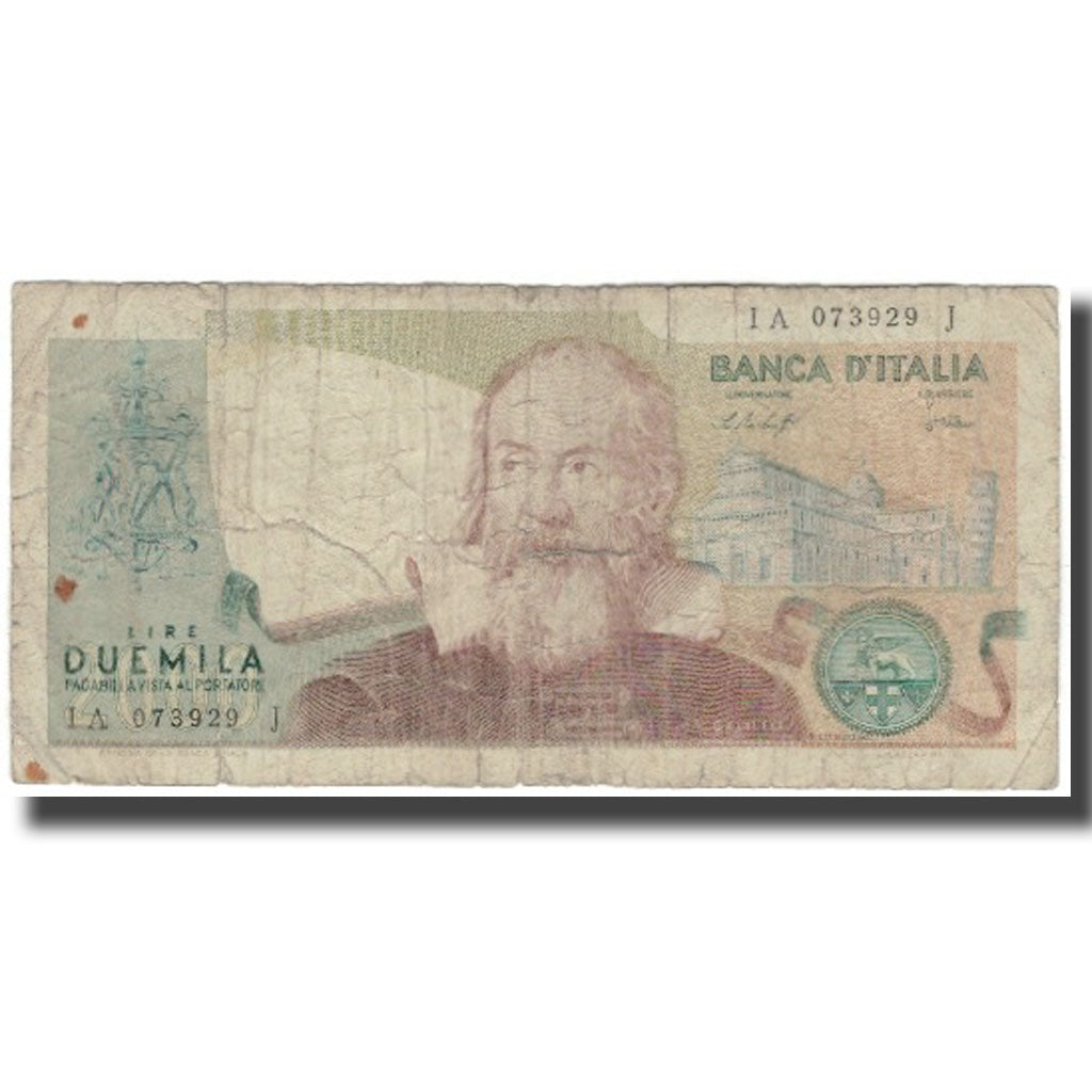 Biljet, Italië, 2000 Lire, KM:103b, B