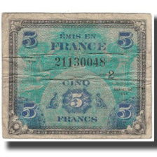 Francia, 5 Francs, Flag/France, 1944, MB, Fayette:VF17.2, KM:115b