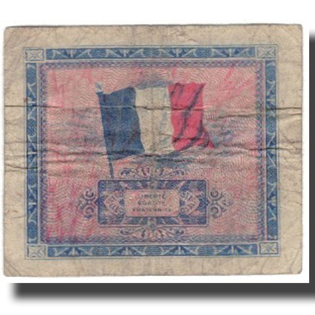 Francia, 5 Francs, Flag/France, 1944, MB, Fayette:VF17.2, KM:115b