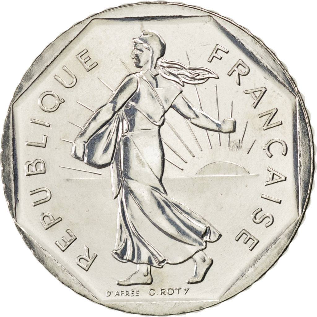 FRANCE, Semeuse, 2 Francs, 2001, KM #942.1, MS(65-70), Nickel, 26.5, Gadoury...