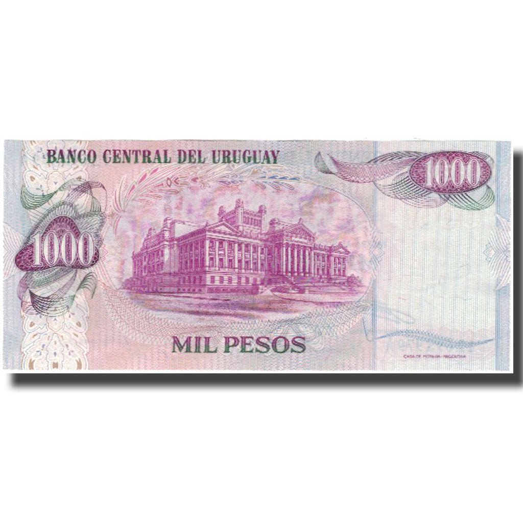 Banknot, Urugwaj, 1000 Pesos, KM:52, UNC(65-70)