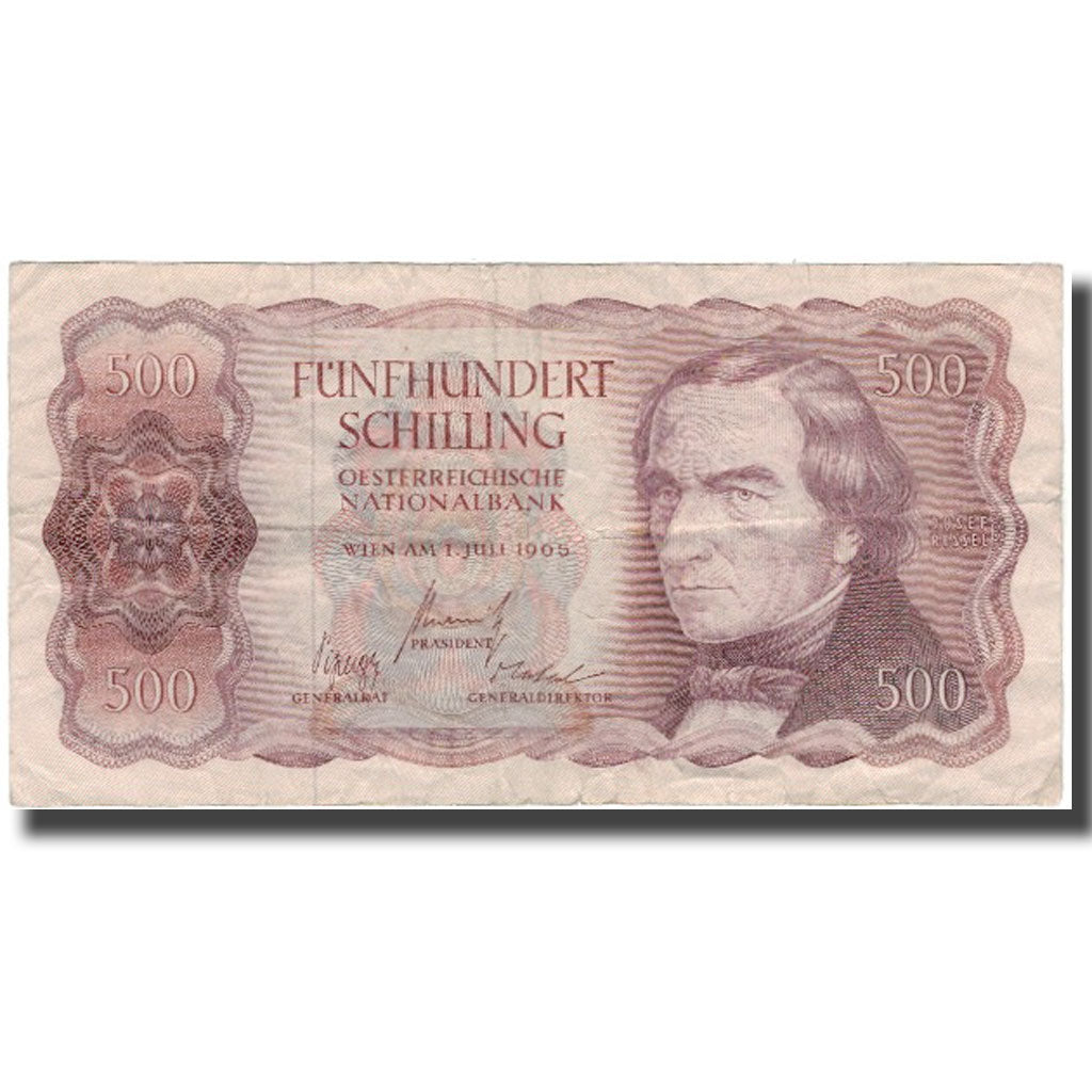 Banknote, Austria, 500 Schilling, 1965-07-01, KM:139a, VF(20-25)