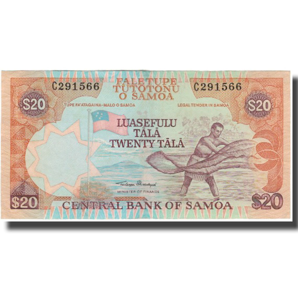 Geldschein, Westsamoa, 20 Tala, KM:28a, SS+