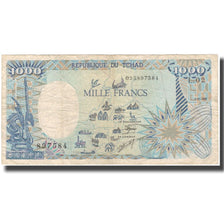 Banknote, Chad, 1000 Francs, 1985-01-01, KM:10Aa, VF(20-25)