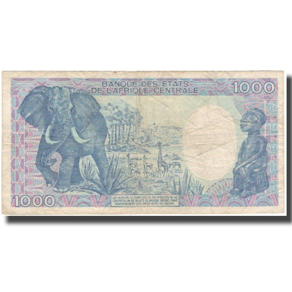 Banknote, Chad, 1000 Francs, 1985-01-01, KM:10Aa, VF(20-25)