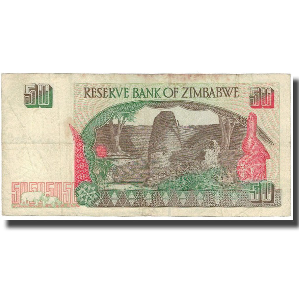 Geldschein, Simbabwe, 50 Dollars, 1994, KM:8a, S