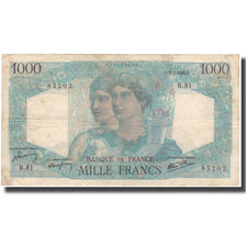 França, 1000 Francs, Minerve et Hercule, 1945-7-12, VF(20-25), Fayette:41.6
