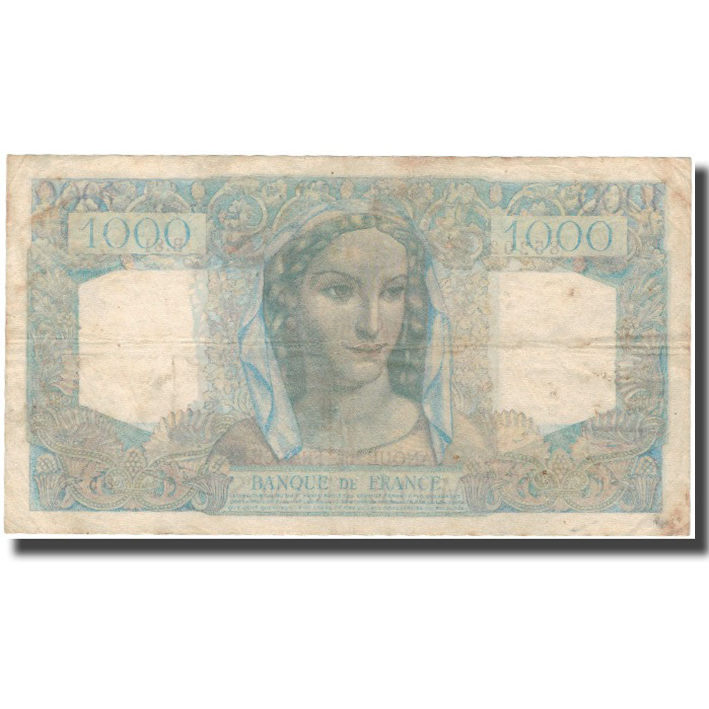 França, 1000 Francs, Minerve et Hercule, 1945-7-12, VF(20-25), Fayette:41.6
