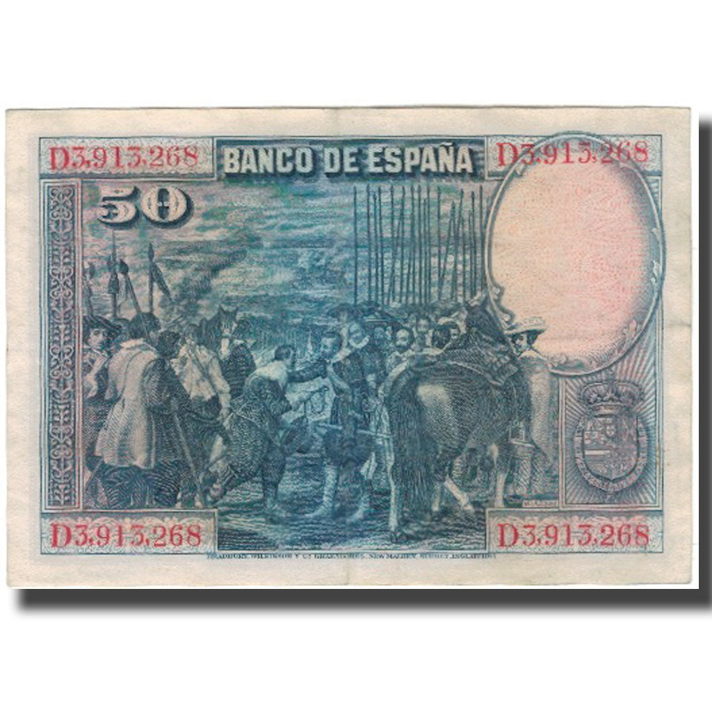 Banconote, Spagna, 50 Pesetas, 1928-08-15, KM:75b, MB