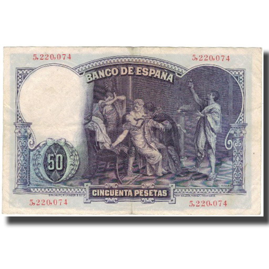 Banknote, Spain, 50 Pesetas, 1931-04-25, KM:82, EF(40-45)