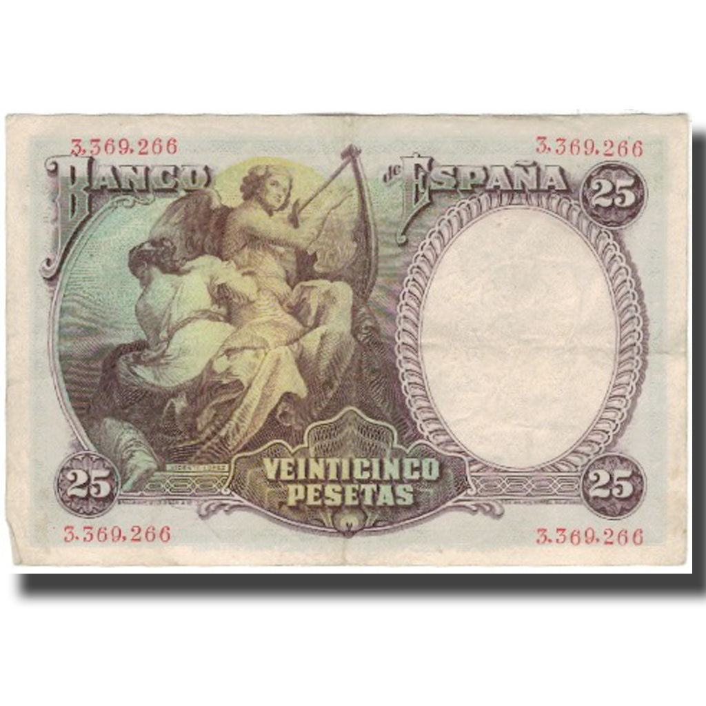 Banknote, Spain, 25 Pesetas, 1931-04-25, KM:81, VF(20-25)