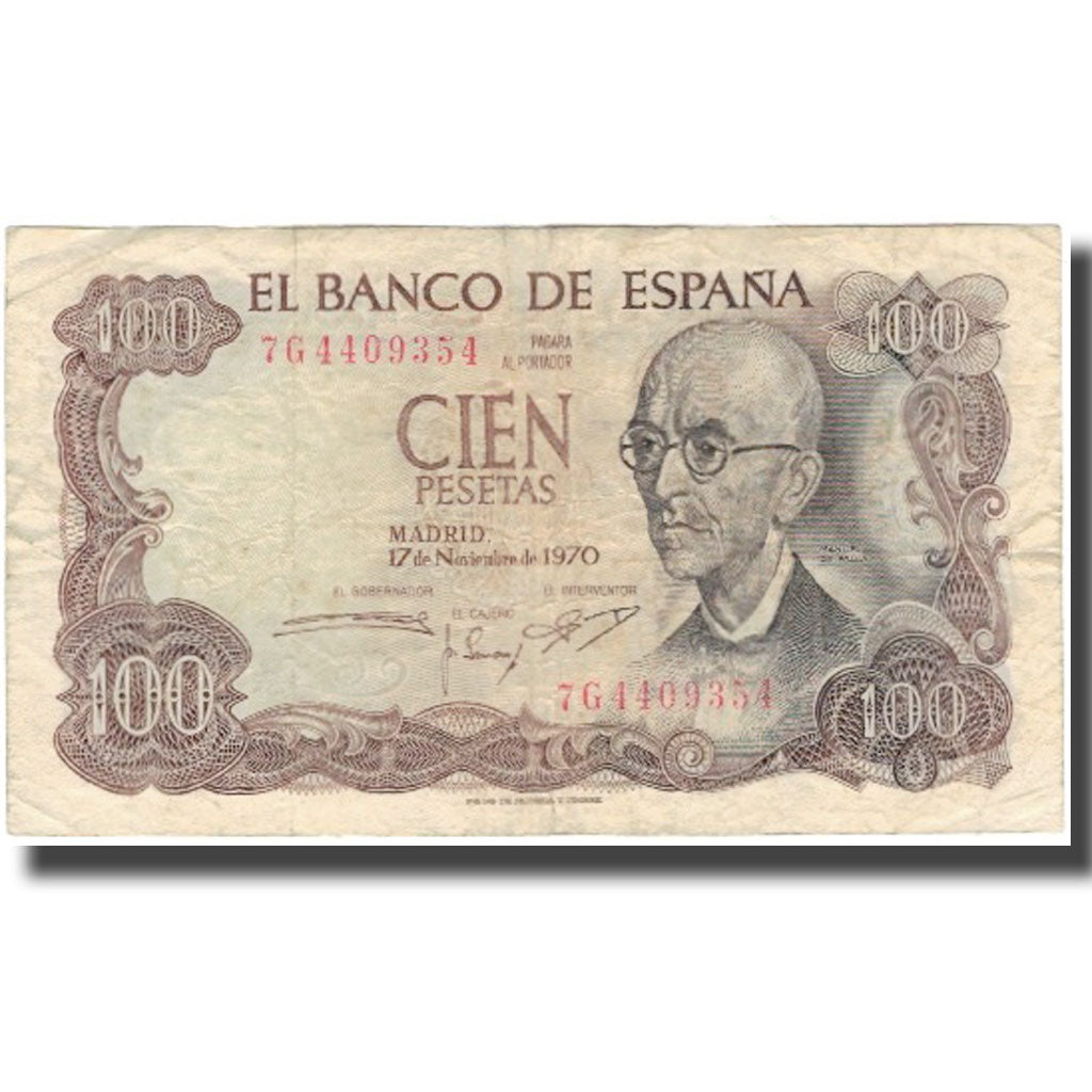 Banknote, Spain, 100 Pesetas, 1965-11-19, KM:150, VF(20-25)