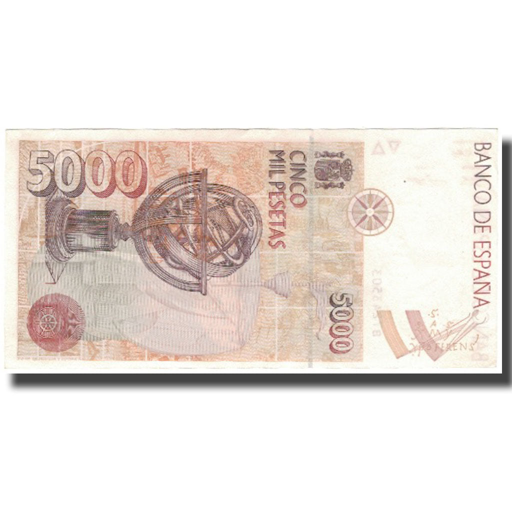 Banknote, Spain, 5000 Pesetas, 1992-10-12, KM:165, AU(55-58)