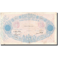 France, 500 Francs, Bleu et Rose, 1936-08-06, TB, Fayette:30.37, KM:66m