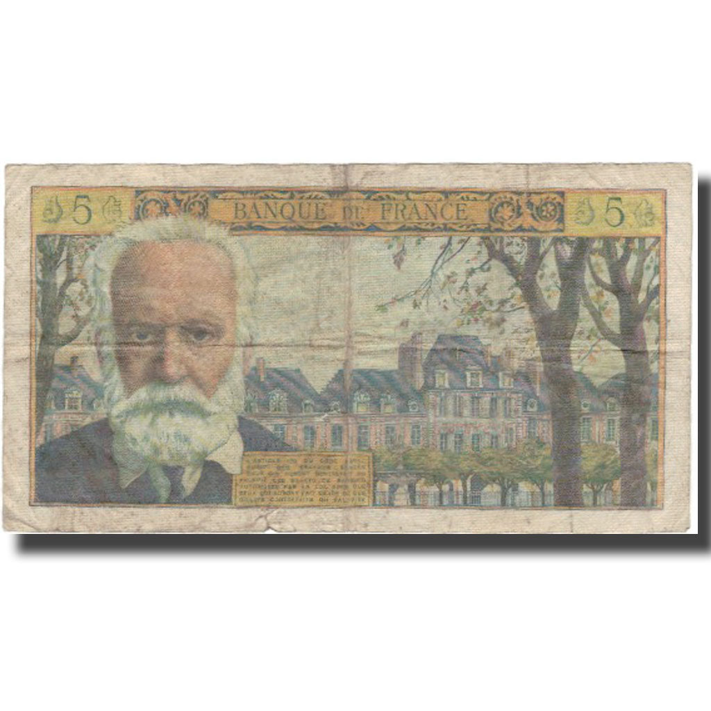 Frankreich, 5 Nouveaux Francs, Victor Hugo, 1964-10-01, S, Fayette:56.16