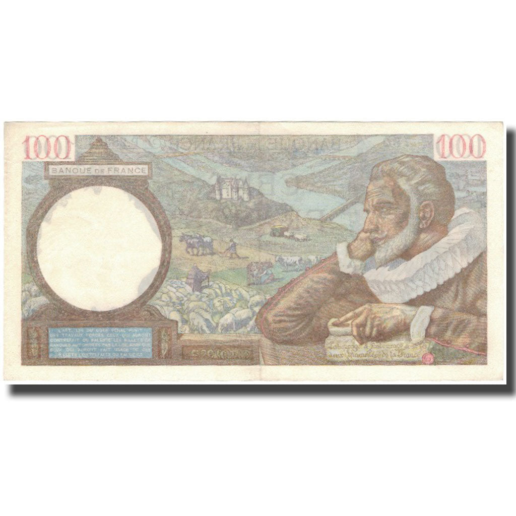 France, 100 Francs, Sully, 1942-02-12, AU(55-58), Fayette:26.66, KM:94
