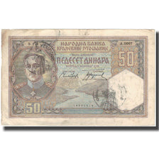 Banknote, Yugoslavia, 50 Dinara, KM:28, EF(40-45)
