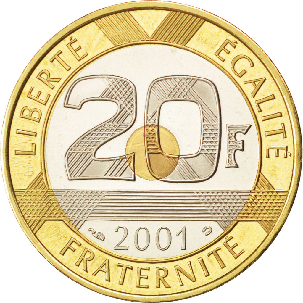 Vème République, 20 Francs Mont Saint-Michel qualité Belle Epreuve 2001, KM 1008