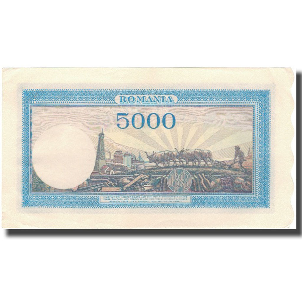Geldschein, Rumänien, 5000 Lei, 1943-09-28, KM:55, VZ+