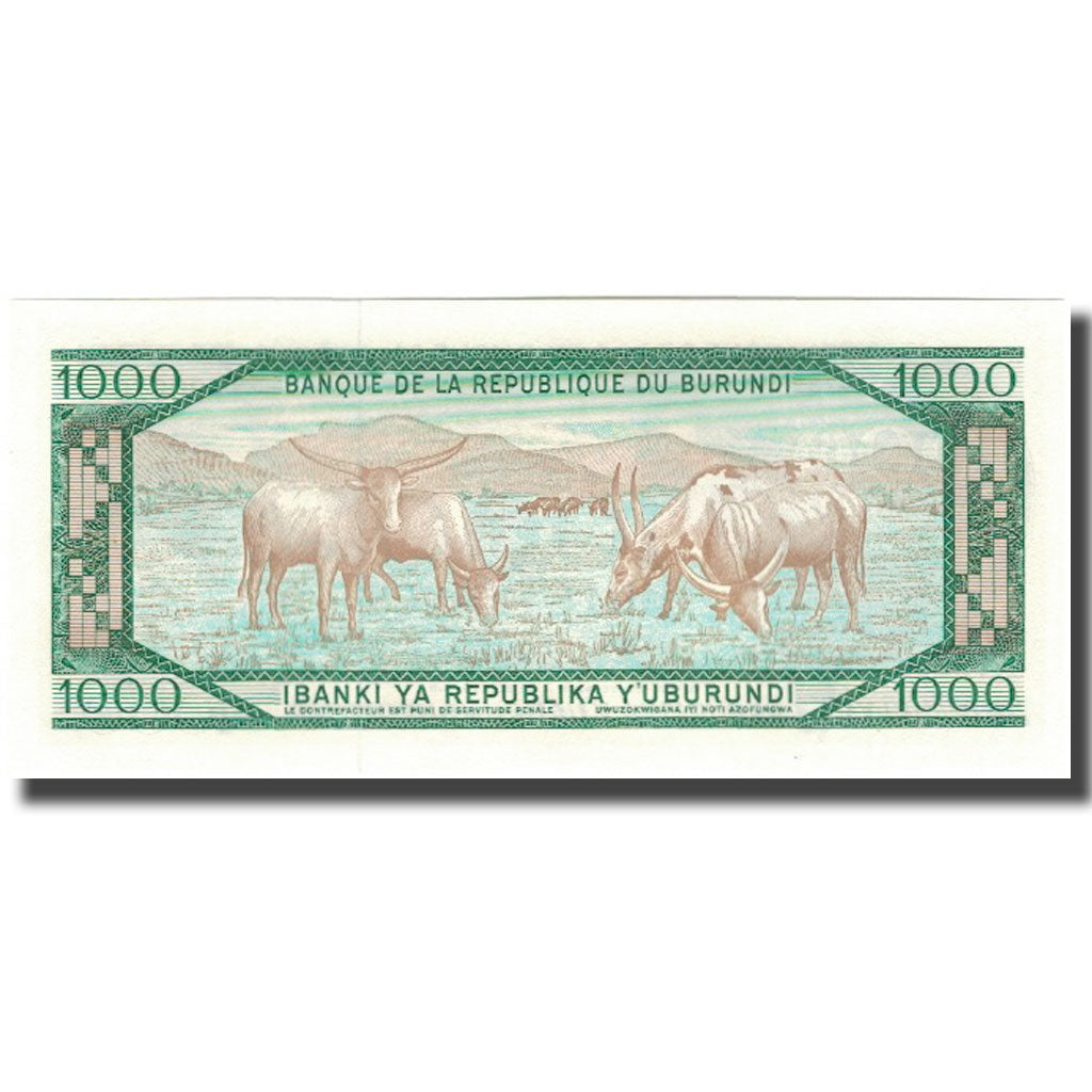 Banknote, Burundi, 1000 Francs, 1991-10-01, KM:31d, UNC(65-70)
