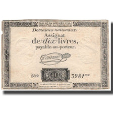 France, 10 Livres, 1792, Taisaud, 1792-10-24, TTB+, KM:A66a, Lafaurie:161a