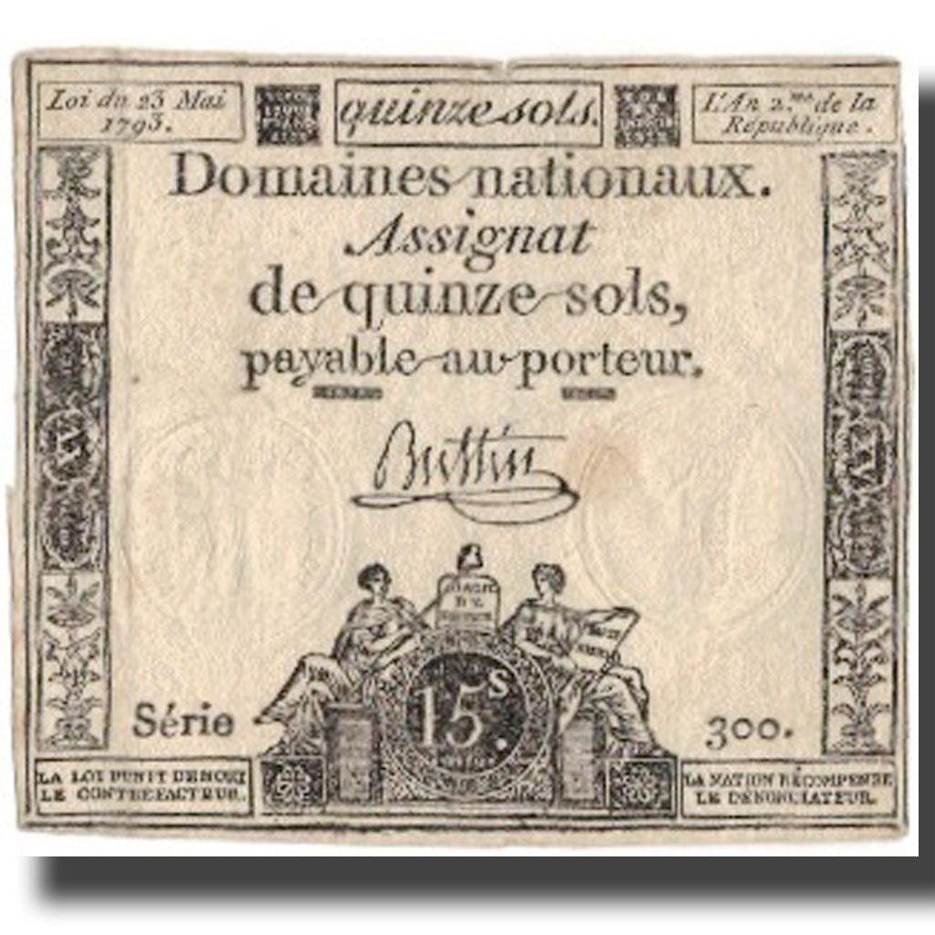 Frankreich, 15 Sols, 1793, Buttin, 1793-05-23, SS+, KM:A69b