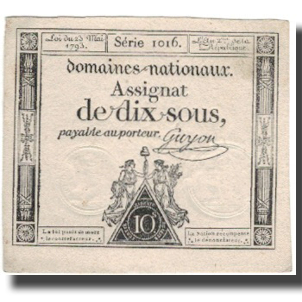 Francia, 10 Sous, 1793, Guyon, 1793-05-23, SPL-, KM:A68b