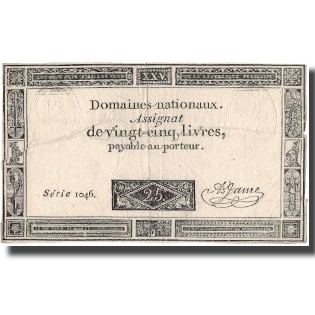 France, 25 Livres, 1793, A.Jame, 1793-06-06, TTB, KM:A71