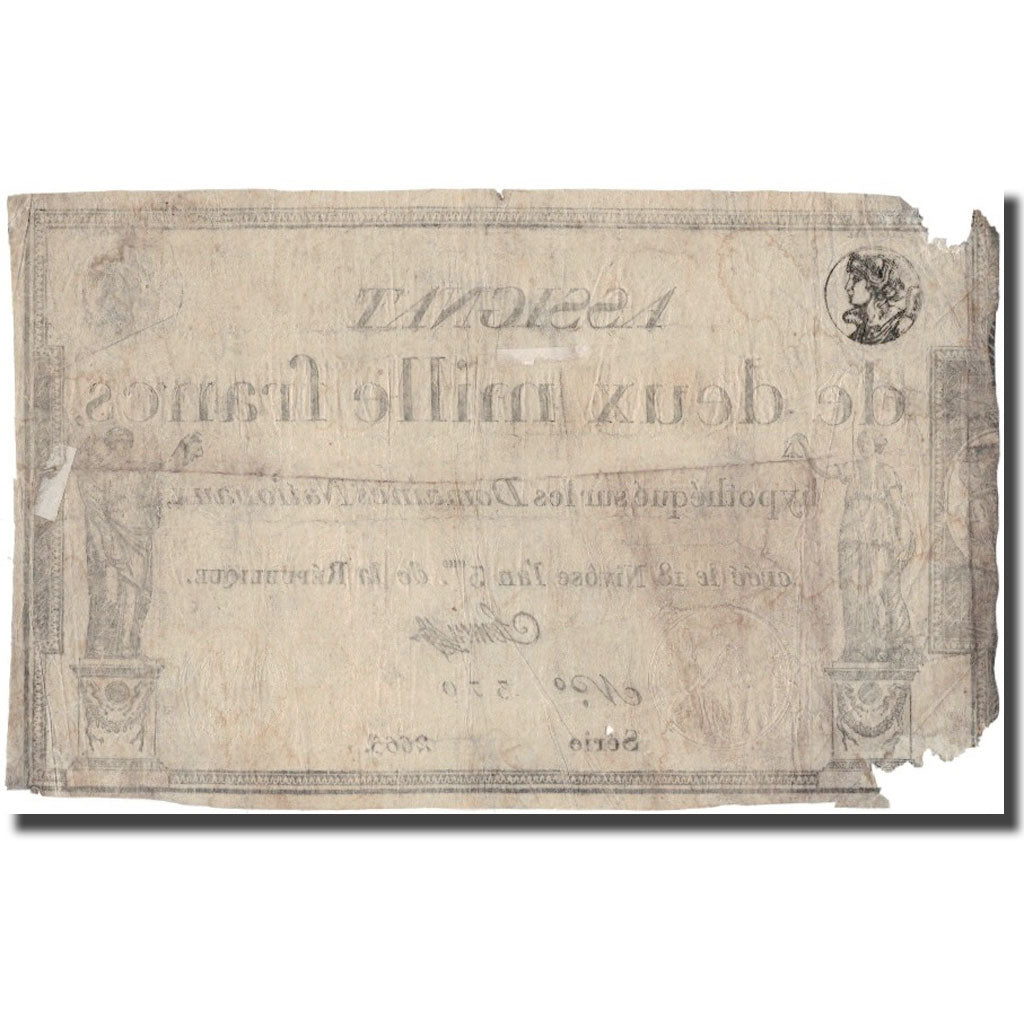 France, 2000 Francs, 1792 (An 3), Semen, F(12-15), KM:A81