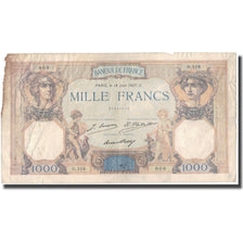 France, 1000 Francs, Cérès et Mercure, 1927-06-18, F(12-15), Fayette:37.1