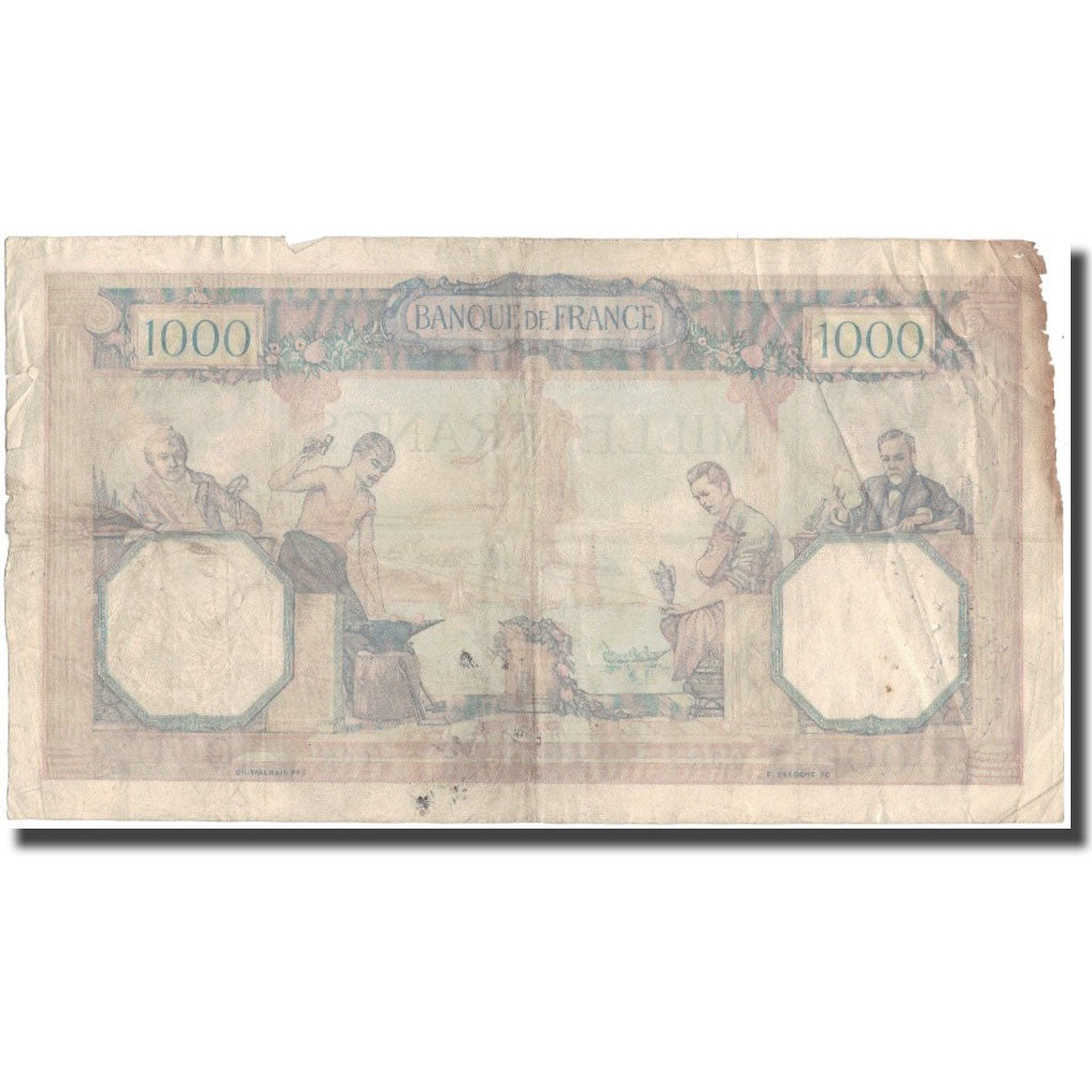 France, 1000 Francs, Cérès et Mercure, 1927-06-18, F(12-15), Fayette:37.1