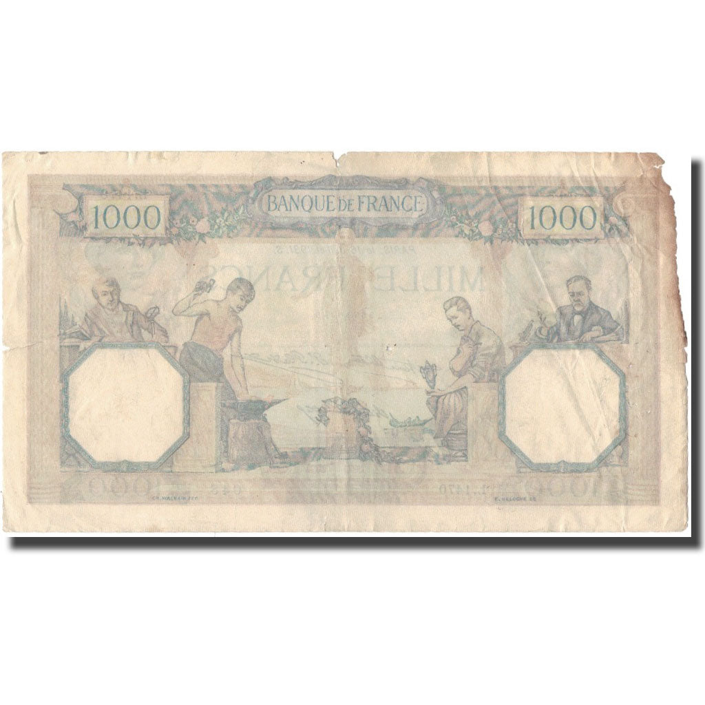 Francja, 1000 Francs, Cérès et Mercure, 1931-07-16, F(12-15), Fayette:37.6