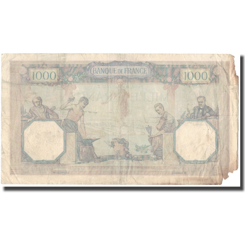 Francia, 1000 Francs, Cérès et Mercure, 1932-08-04, B, Fayette:37.7, KM:79b