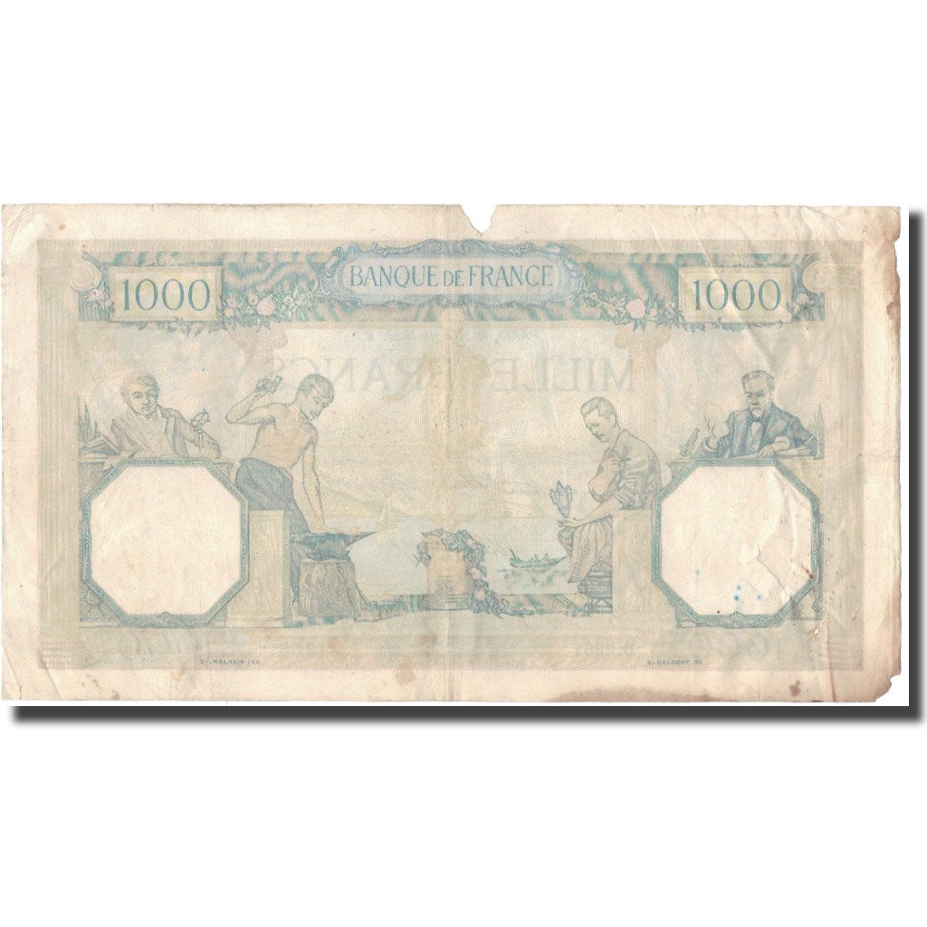 France, 1000 Francs, Cérès et Mercure, 1937-06-30, TB, Fayette:37.10, KM:79c